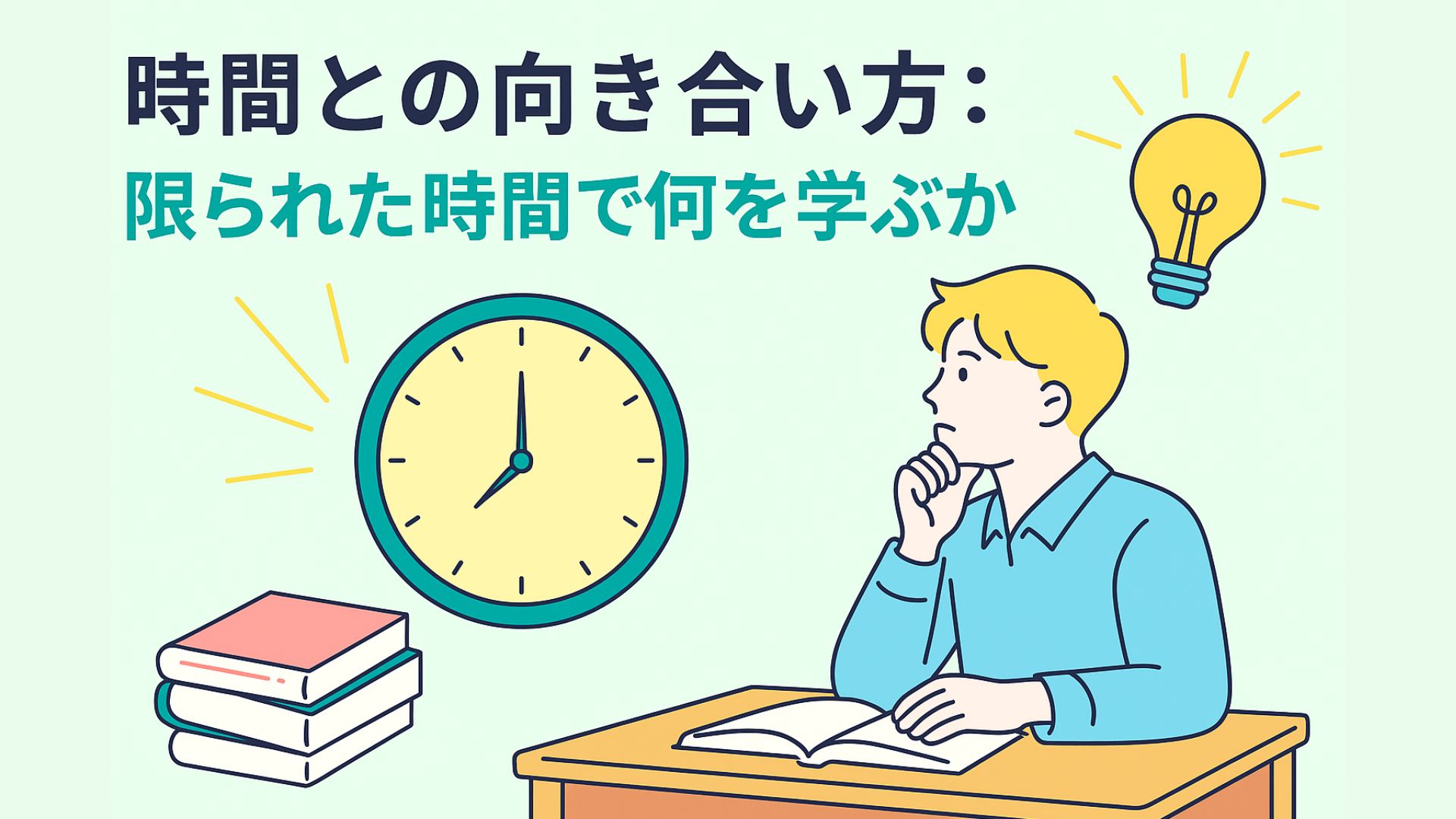 時間との向き合い方。限られた時間で何を学ぶか。